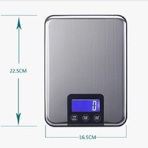 10KG LCD Electronic Kitchen Scales 10kg 1g Slim Stainless Steel Diet Food Digital Scale Touch Grams Weighing Balance Retail Box