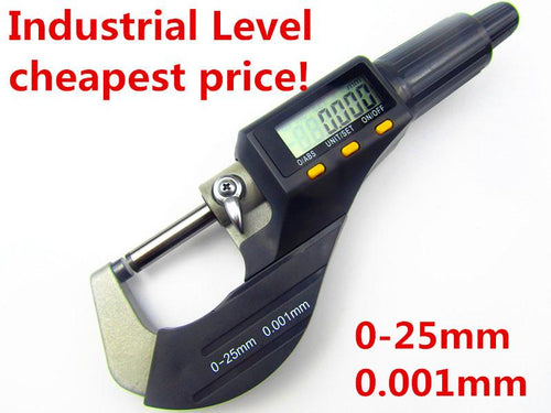 0-25mm digital micrometer electronic micrometer 0.001mm micron outside micrometer caliper gauge measuring tools cheapest price