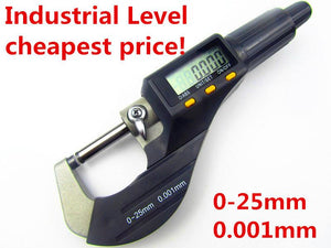 0-25mm digital micrometer electronic micrometer 0.001mm micron outside micrometer caliper gauge measuring tools cheapest price