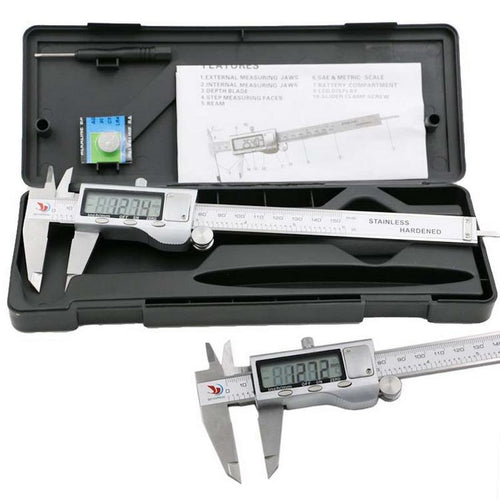 1 PC Metal 6-Inch 150mm Stainless Steel Electronic Digital Vernier Caliper Micrometer Measuring  Tools Vernier Calipers VEP39T50