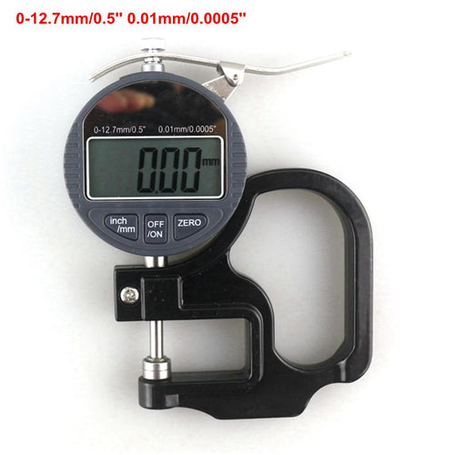 0-12.7mm Electronic Micrometer Digital Thickness Meter Gauge 0.01mm Depth Tester for Paper Film Leather Thickness Measuring Tool