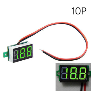 1 PC New 30X10mm 2-Line Mini Digital Voltmeter Green LED Panel Voltage Meters  3- Digital Display Voltage Voltmeter VE799 P