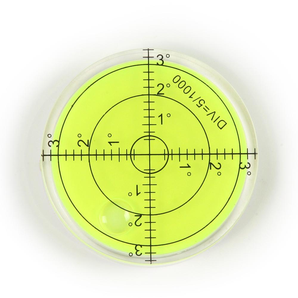 1PCS Universal Green Round Spirit Level DIA 60mm Mini Bullseye Bubble Level for tripod furniture frame Meauring Instrument tool