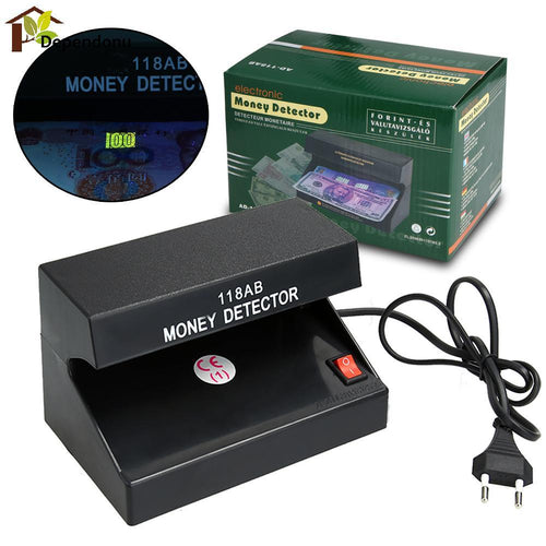 110-220V Handheld UV Led Light Counterfeit Money Detector Checker with ON/OFF Switch EU Plug