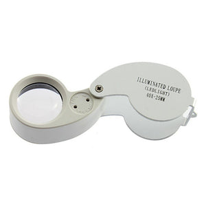 1pcs Magnifying Loupe 40X 25mm 40X25mm 40 x 25 Jeweller LED Light Glass Magnifier  wholesale Dropshipping New Free Shipping