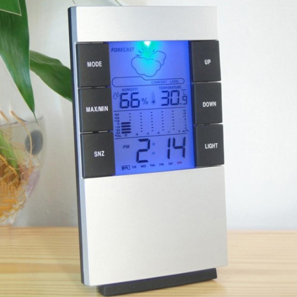 Multifunctional Home Digital Calendar Thermometer Hygrometer Alarm Clock LED Display Temperature Humidity Tester FREE POST
