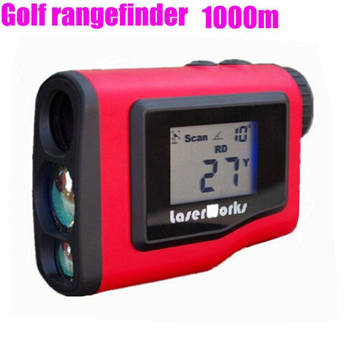 1000m handheld Golf rangefinder distance infrared telescope with LCD Display measurement 3 color chooses free shipping