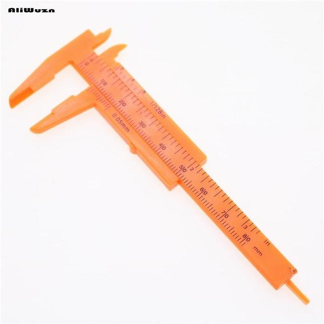 1pcs Plastic Measuring Tools Mini Vernier Calipers 1mm / Mini Ruler Micrometer Gauge 80mm 100mm Measuring Range