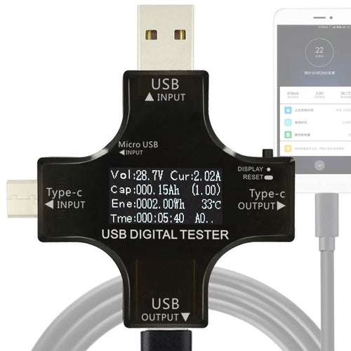 12 in 1 Type-C PD USB tester DC Digital voltmeter current voltage meter amp volt ammeter detector power bank charger indicator