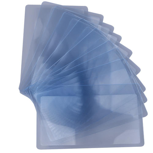 10 PCS Magnifiers Credit Card Shape 3 X Transparent Magnifier Magnification Magnifying Fresnel LENS Made of  Plastics