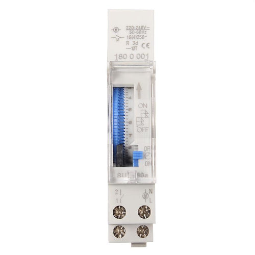 1pcs SUL180a 15 Minutes Mechanical Timer 24 Hours timer Switch Programmable Din Rail Timers Measurement Analysis Instruments