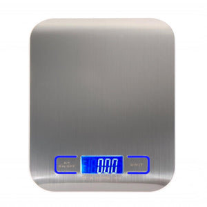 11 LB / 5000g Digital Scale Kitchen Cooking Measure Tools Stainless Steel Electronic Weight LCD Display Scale Overload Promption