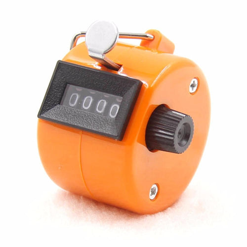 1pc Tally Clicker Counter 4 Digit Number Clicker Golf Digital Chrome Hand held Best Selling 2017