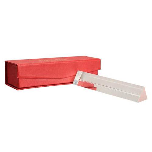 15cm Optical Glass Triple Triangular Prism Refractor Physics Experiment Prism Optical Instruments With Red Package Box