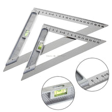 1PC Triangle Ruler 90 Degree Alloy Measuring Tool With Bead Horizontal Woodworking -B119