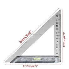 1PC Triangle Ruler 90 Degree Alloy Measuring Tool With Bead Horizontal Woodworking -B119