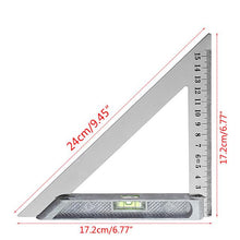 1PC Triangle Ruler 90 Degree Alloy Measuring Tool With Bead Horizontal Woodworking-Y122