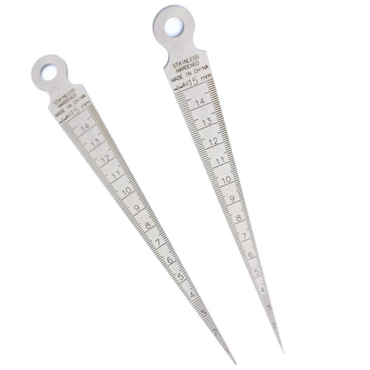 1-15mm Stainless Steel Inner Diameter Ruler Taper Gauge For Drill Hole Taper Gap Measurement Tools