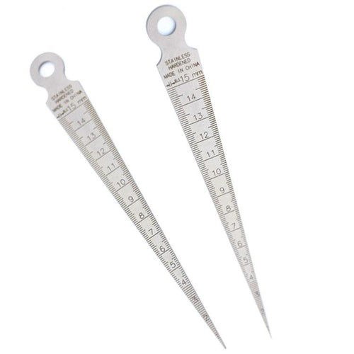 1-15mm Stainless Steel Inner Diameter Ruler Taper Gauge For Drill Hole Taper Gap Measurement Tools