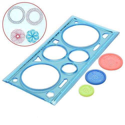 1pcs Creatively Rulers Students Using Spirograph Geometric Ruler Stencil Spiral Art Classic Toy Stationery