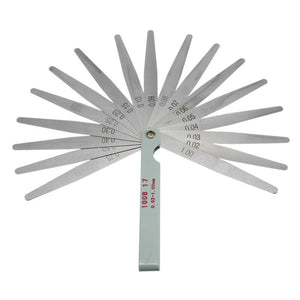 17 Blades Thickness Gap Metric Filler Feeler Gauge 0.02 to 1mm carbon steel Measure Tools New Arrival