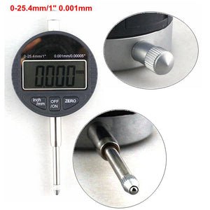 0.001mm Digital Depth Micrometer 0-25.4mm/1" Electronic Micrometro Digital Indicator Thickness Gauge
