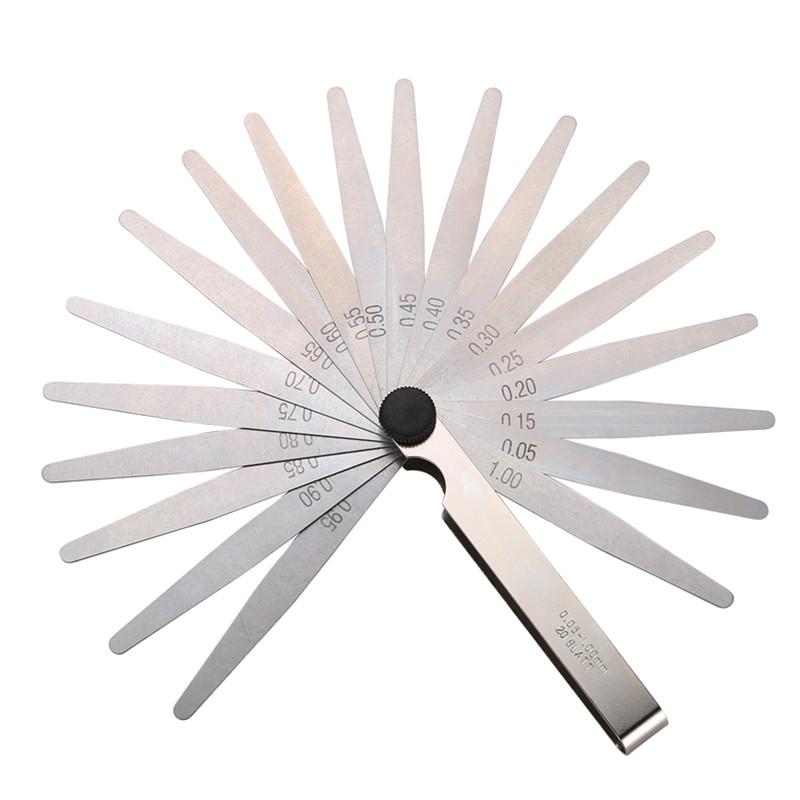 0.05 -1mm 20 Blade 100mm Thickness Gap Filler Feeler Gauge Metric  Measuring Tool