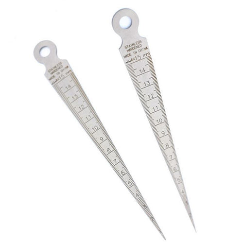 1Piece Wedge-shape 1-15mm Calliper Gauge Metric System Stainless Steel Bore Feeler Gauge Measuring Tool