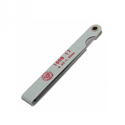 100*17mm Portable Stainless Steel 17 Blade Thickness Metric Filler Feeler Gauge Device