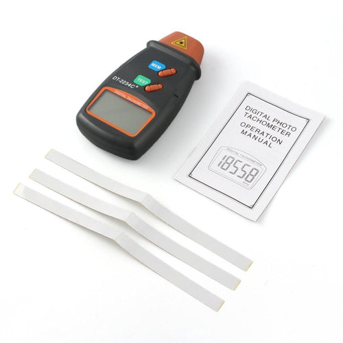 1set Digital Laser Tachometer RPM Meter Non-Contact Motor Speed Gauge Revolution Spin Free Shipping