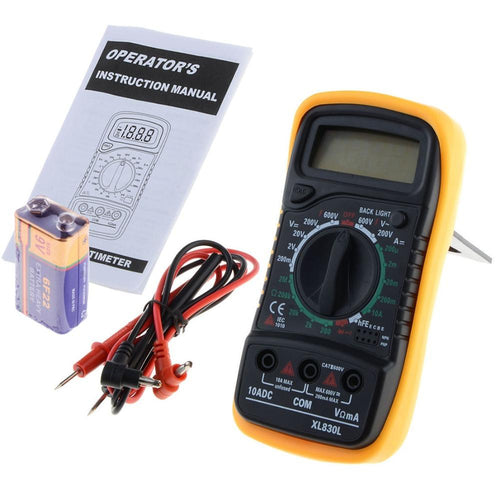 1 PC XL830L Digital Multimeter Portable Multi Meter AC/DC Voltage Meter DC Ammeter Resistance Tester With Battery VEC80 T30