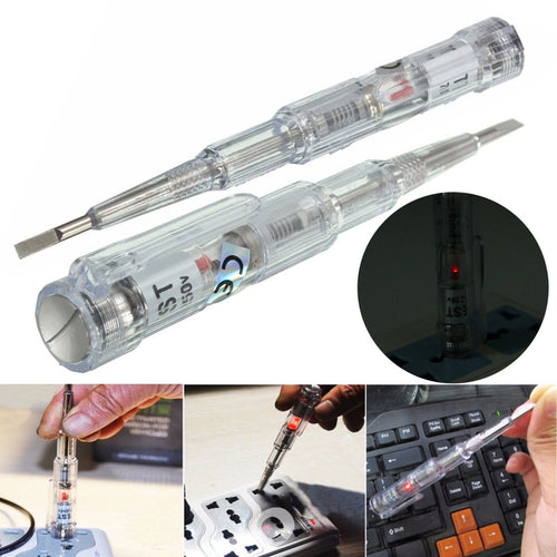1pc Induced Electric Tester Pen Screwdriver Waterproof Probe Light Voltage Tester 70-250V
