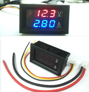 1pcs DC 100V 10A Voltmeter Ammeter Blue Red LED Amp Dual Digital Volt Meter Gauge Tool