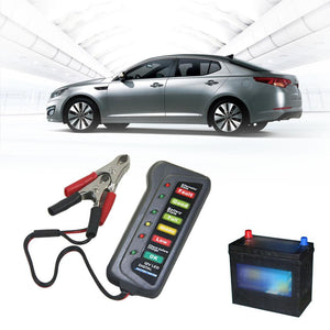 12V Digital Battery / Alternator Tester Battery State Check with 6-LED Lights Display Car Vehicle Battery Diagnostic Tool