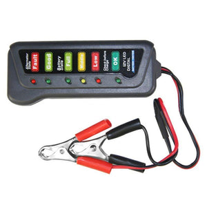 12V Digital Battery Alternator Tester Car Vehicle Diagnostic Tool with 6 LED Lights Display RZ1