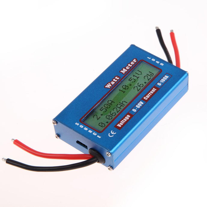 Simple LCD DC Digital Current Energy Meter Power Analyser Watt Volt Amp Meter Ammeter 12V 24V Solar Wind Analyzer