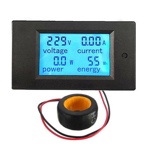 100 AC Digital LED Power Panel Meter Monitor Power Energy Voltage Current Tester Voltmeter Ammeter #LO