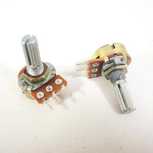 10pcs B220K 220K Ohm Liner Taper Potentiometer Pot Rotary  20mm