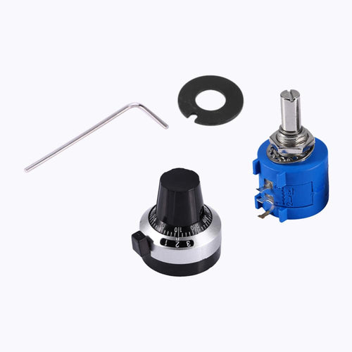 1 Set 10K Ohm 3590S-2-103L Potentiometer With 10 Turn Counting Dial Rotary Knob FKS