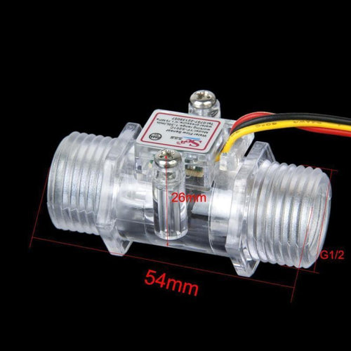 1-30L/min Water Sensor Meter Switch Clear Flow G1/2