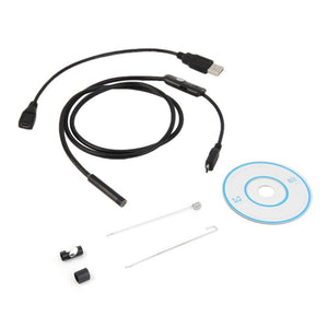 1 M /7mm Lens USB Cable Mini Rigid Inspection Camera Snake Tube Waterproof Endoscope Borescope with 6 LED for Android Hot Sale