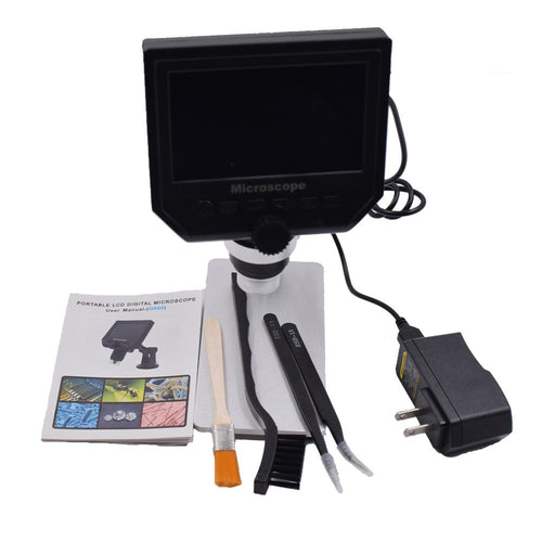 1-600x 3.6MP USB Digital Electronic Microscope Portable 8 LED VGA Microscope With 4.3