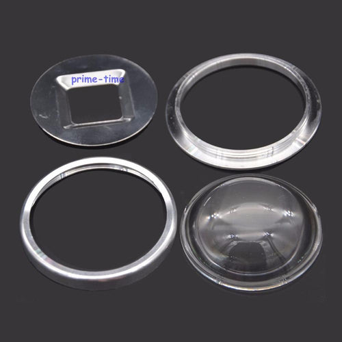 1 set 67mm Glass Led Lens +aluminum Ring+reflector 4set Series for 20w 30w 50w 60w 90w 100w lens Reflector Collimator