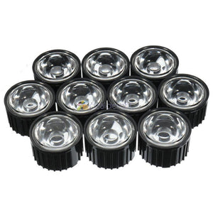10pcs 20mm 45 degrees LED Lens Reflector For 1W 3W 5W High Power LED  Lamp Light