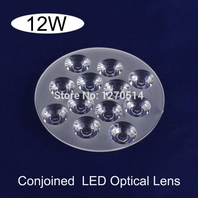 10pcs/lot , 12W LED lens Conjoined Twin Lens Optical High Power Ceiling Spot Down Light Lenses Smooth surface , Diameter 92mm