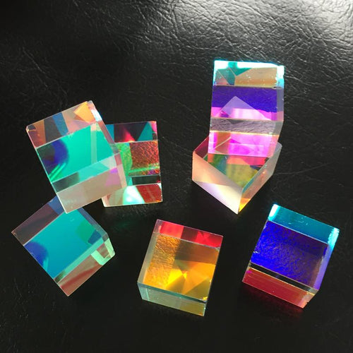 10 PCS 2X2X1.7cm Defective Cross Dichroic X-Cube Prism Optical Glass Square Prism RGB Combiner Splitter f Party Home Decoration