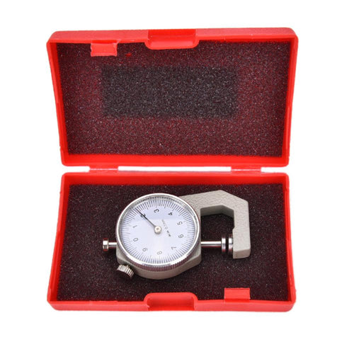 1PCS 0-10mm New dial thickness gauge 10mm leather paper thickness meter tester for leather flim paper