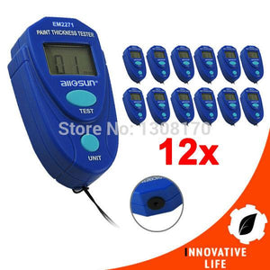 12 pieces x  0~2.0mm Mini Car Painting Digital Thickness Tester Paint Thickness Meter Epoxy Enamel  Coat Coating Thickness Gauge