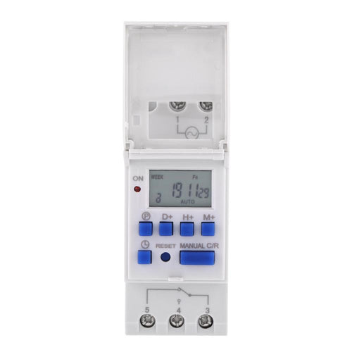 1Pc LCD Display Weekly Programmable Electronic Relay Time Switch 16on&16off Timer Rail Mounting Industrial Timer