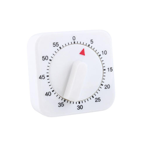 1pc White Square 60 Minutes Mechanical Kitchen Cooking Timer Reminder Counting Alarm Kitchen Accessories